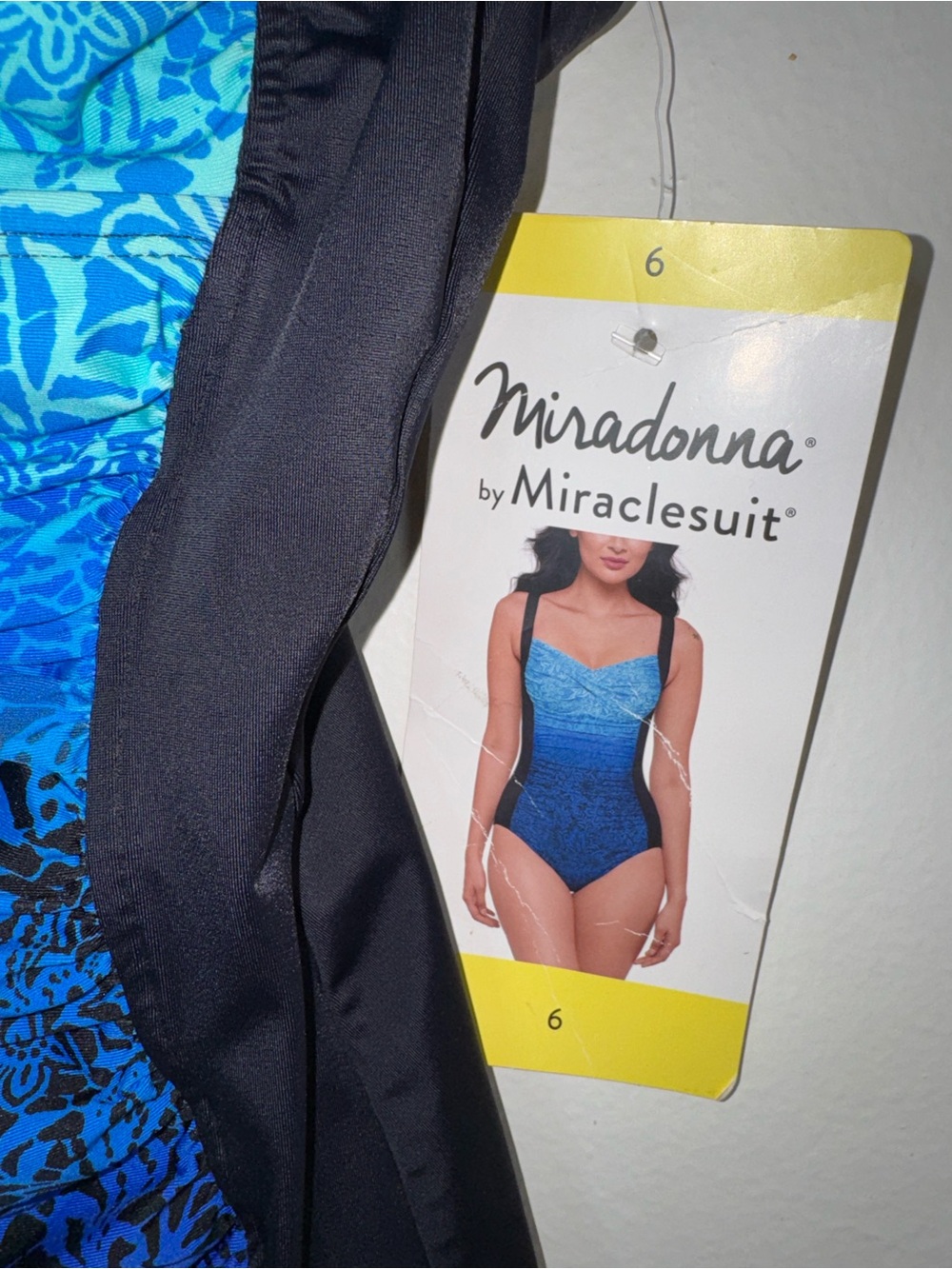 Miraclesuit Miradonna Swimsuit Black One Piece Sheer Illusionist Twist Size 6 - Picture 5 of 9